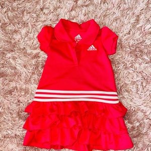 Infant Adidas Tennis Dress Size 12months. The color is more like fruit punch.